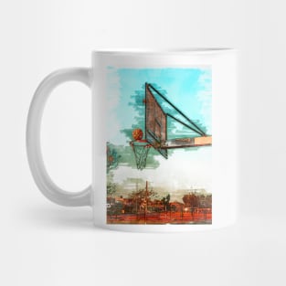 Basketball Hoop In Argentina Marker Sketch Mug